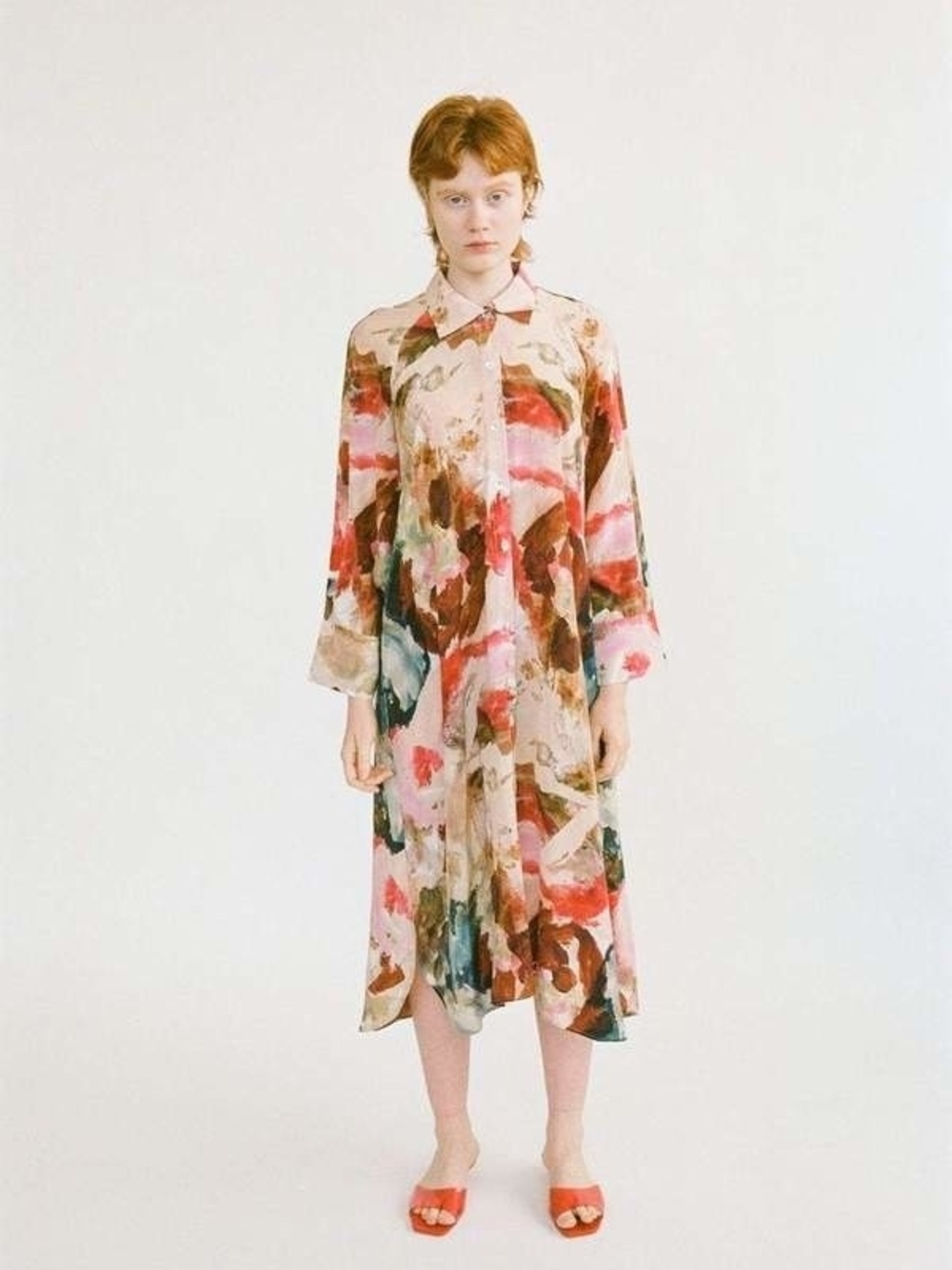 WRAY SHIRT DRESS - PAINTED PRINT